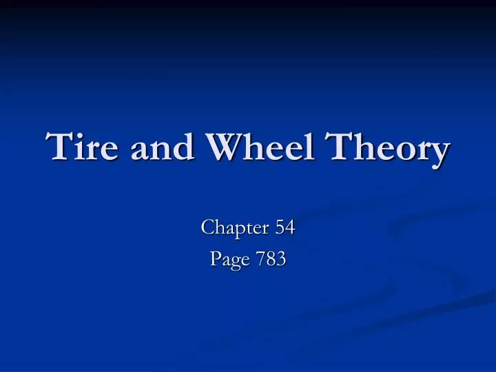 tire and wheel theory