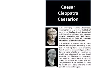 Caesar Cleopatra Caesarion