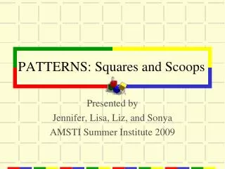 PATTERNS: Squares and Scoops