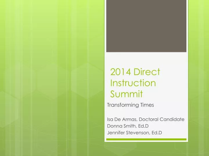 2014 direct instruction summit