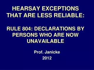 Prof. Janicke 2012