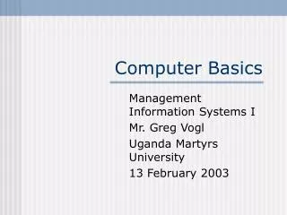 Computer Basics