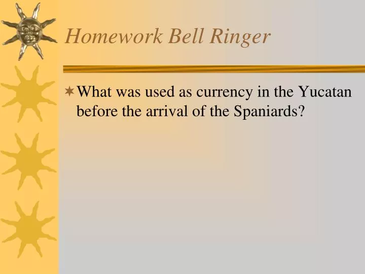 homework bell ringer