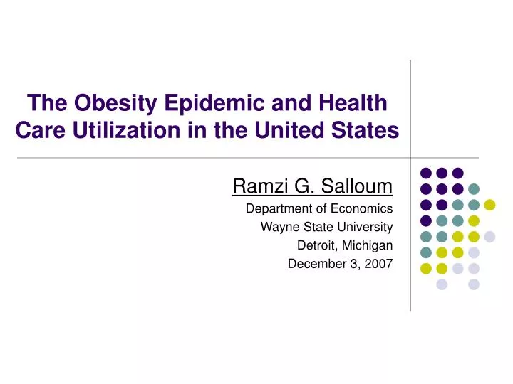 the obesity epidemic and health care utilization in the united states