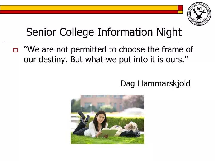 senior college information night