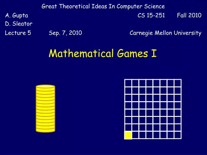 mathematical games i