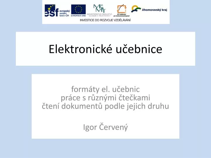 elektronick u ebnice