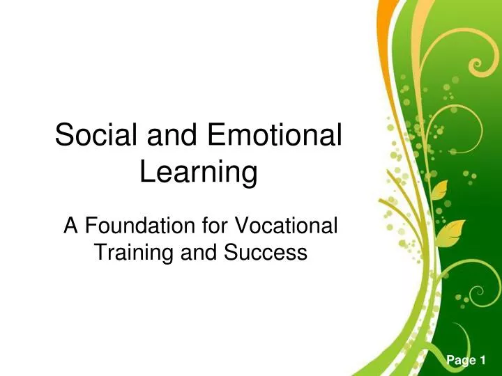 social and emotional learning