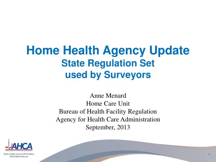 home health agency update state regulation set used by surveyors
