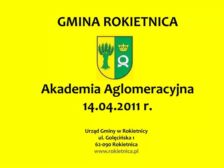 gmina rokietnica akademia aglomeracyjna 14 04 2011 r
