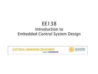 EE138 Introduction to Embedded Control System Design