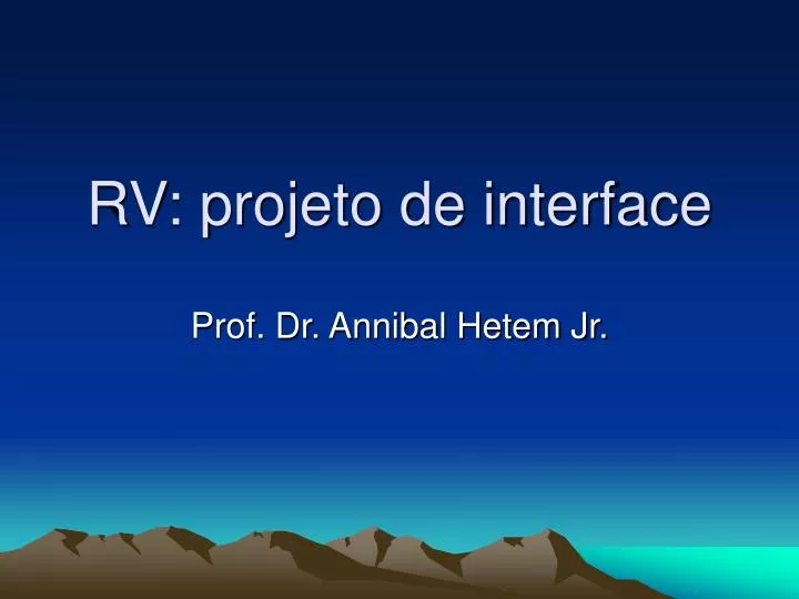 rv projeto de interface
