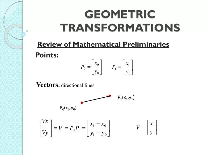 geometric transformations