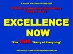 In Search of Excellence /1982-2012 XFX/Cross-functional Excellence PART 4 of 23 EXCELLENCE NOW
