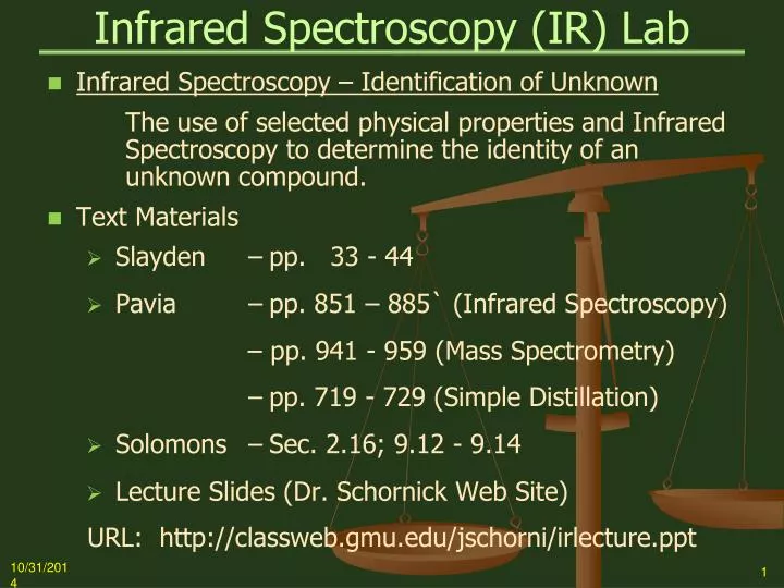 infrared spectroscopy ir lab