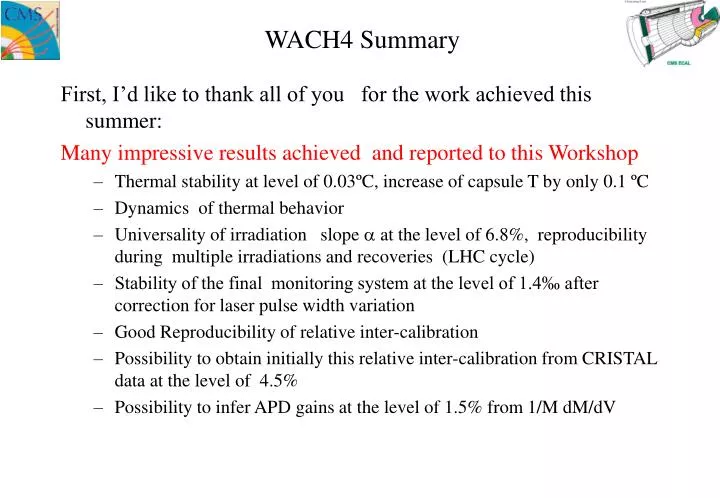 wach4 summary