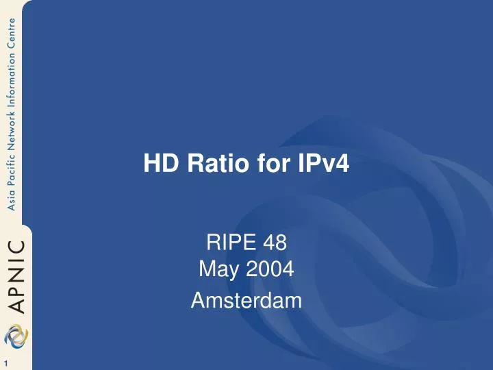 hd ratio for ipv4