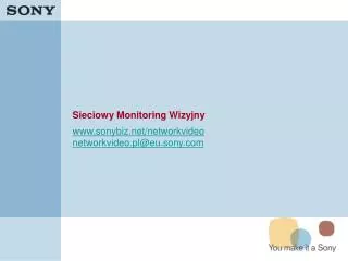 sieciowy monitoring wizyjny