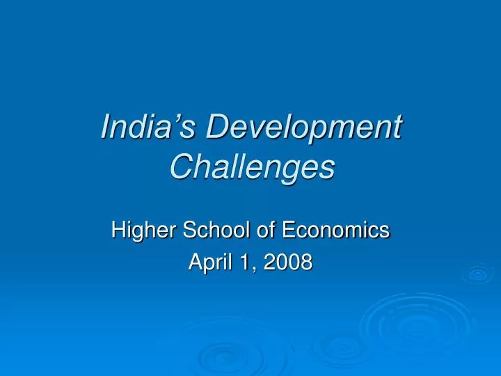 india s development challenges