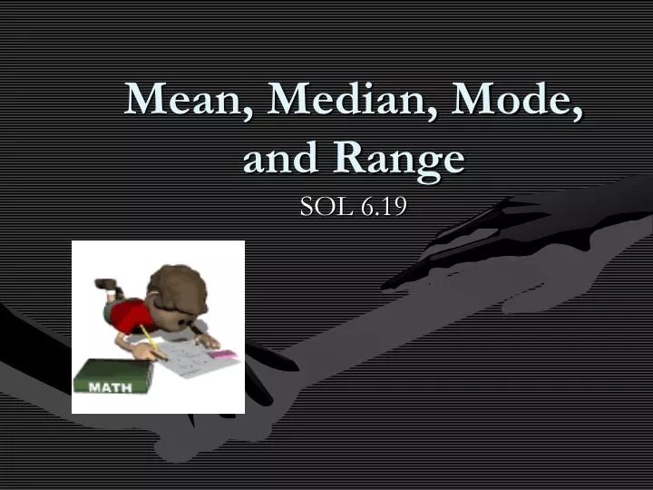 mean median mode and range