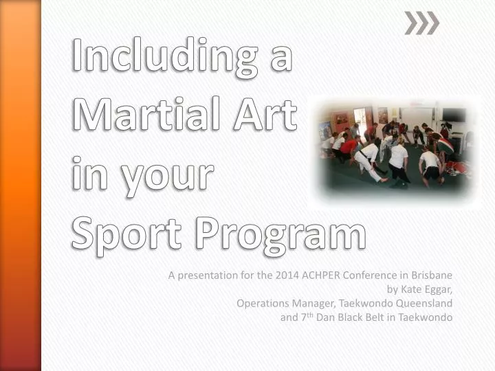 including a martial art in your sport program