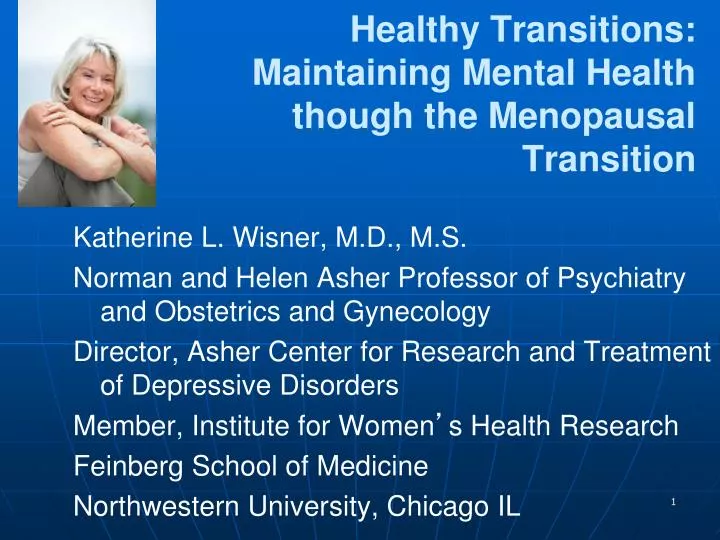 healthy transitions maintaining mental health though the menopausal transition