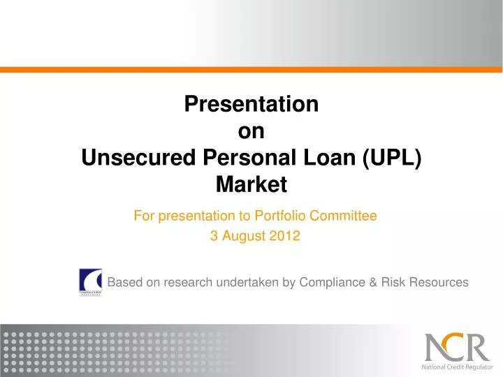 presentation on unsecured personal loan upl market
