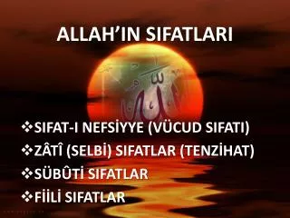 allah in sifatlari