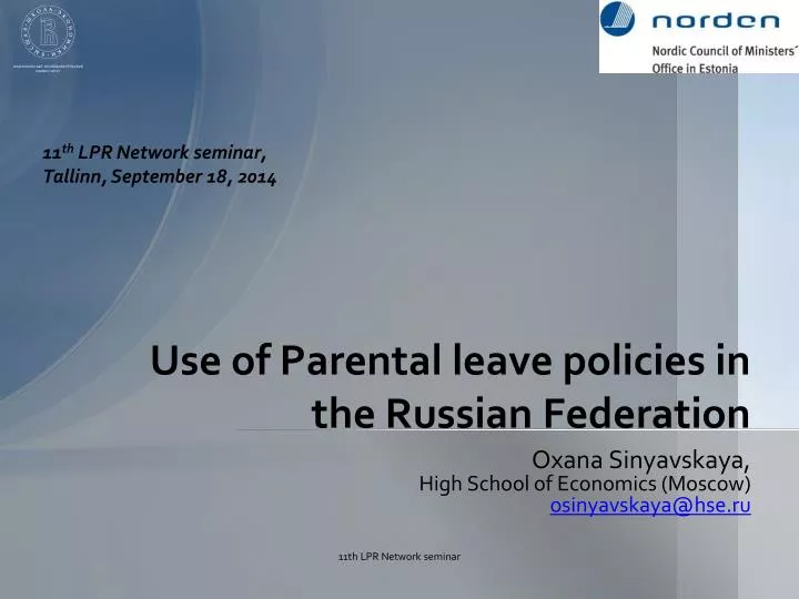 use of parental leave policies in the russian federation