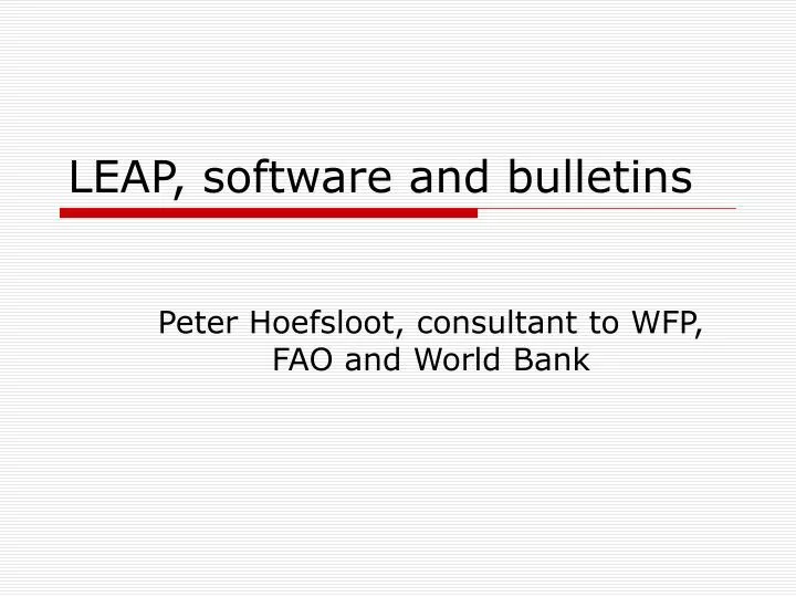 leap software and bulletins