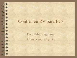 control en rv para pcs