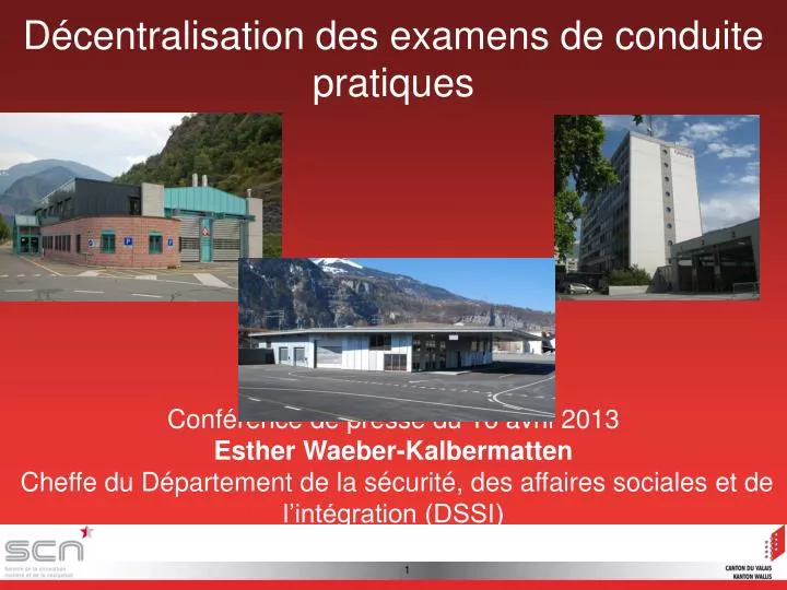 d centralisation des examens de conduite pratiques