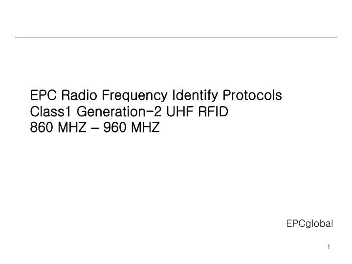 epc radio frequency identify protocols class1 generation 2 uhf rfid 860 mhz 960 mhz