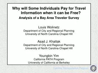 Why will Some Individuals Pay for Travel Information when it can be Free?