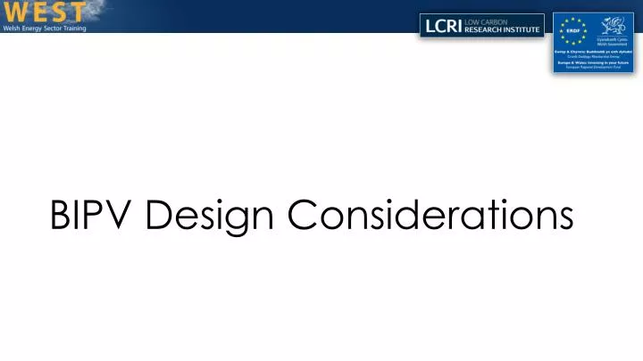 bipv design considerations