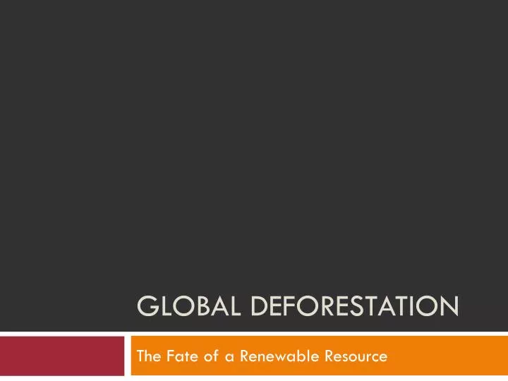 global deforestation