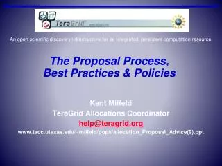 The Proposal Process, Best Practices &amp; Policies