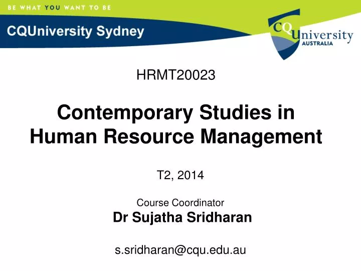 hrmt20023 contemporary studies in human resource management