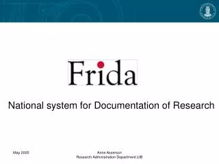 National system for Documentation of Research