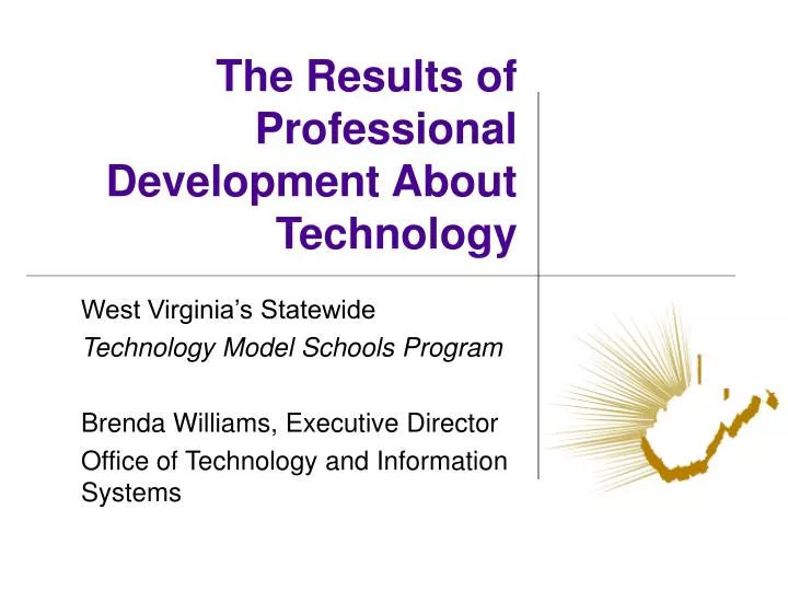 the results of professional development about technology