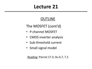 Lecture 21