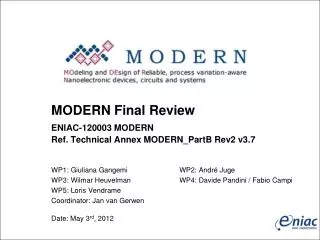 MODERN Final Review ENIAC-120003 MODERN Ref. Technical Annex MODERN_PartB Rev2 v3.7