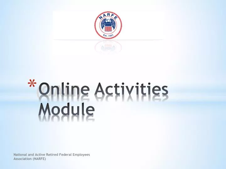 online activities module