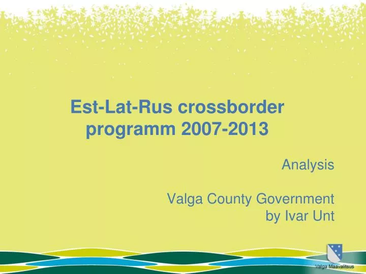 est lat rus crossborder programm 2007 2013