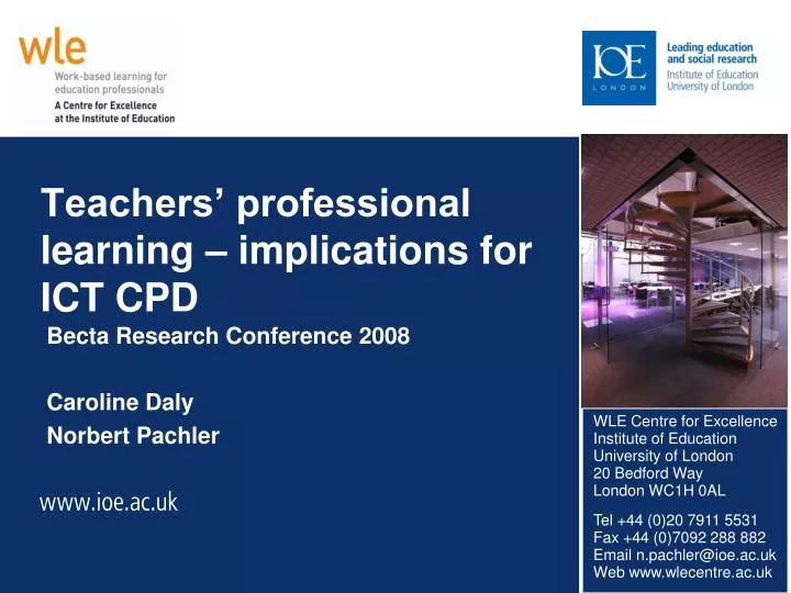 teachers professional learning implications for ict cpd