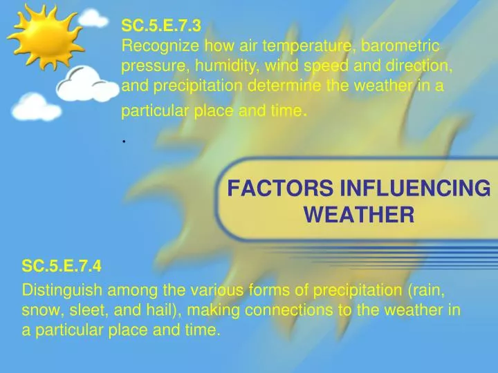 factors influencing weather