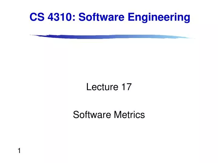 lecture 17 software metrics