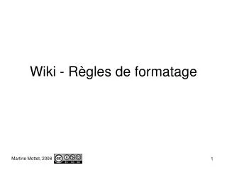 wiki r gles de formatage