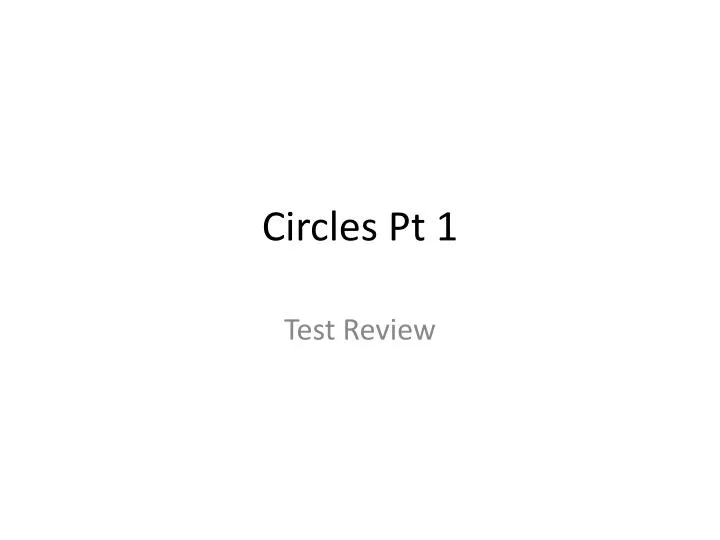 circles pt 1