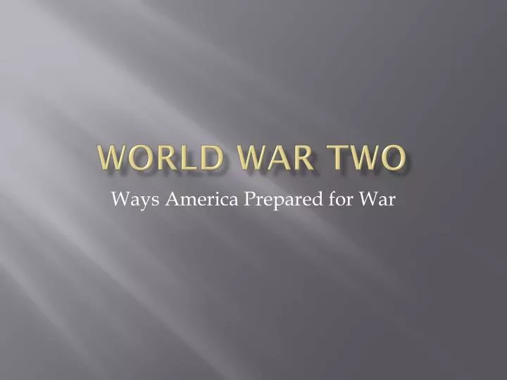 world war two